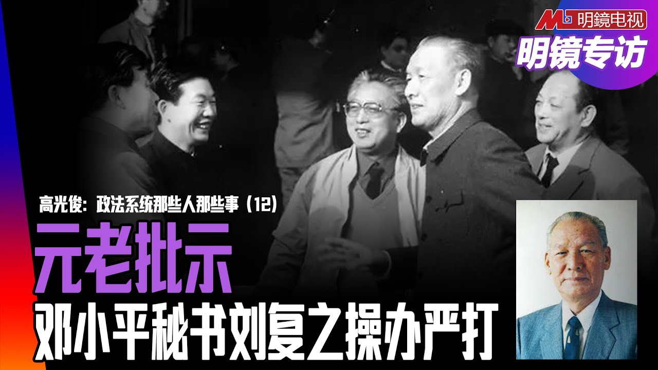 邓小平秘书刘复之,直接操办严打:联合办案从重从快,抓了95万人,5%处决;叶剑英家人卷入国宝被盗案,陈丕显、王鹤寿的批示;彭真讲法制|明镜专访 ...