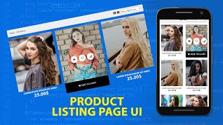 How To Make E-commerce Website Product listing page ui design in HTML CSS Bootstrap and JavaScript