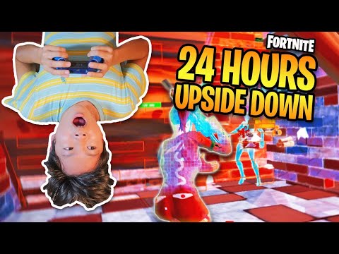 24 Hours Upside Down Fortnite Challenge | TigerBox