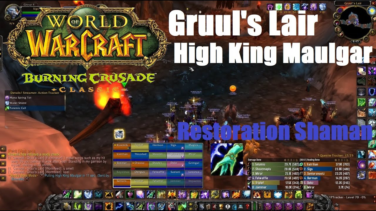 High King Maulgar - Gruul's Lair - Restoration Shaman - World of Warcraft Burning Crusade Classic