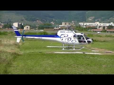 Aerospatiale AS-350B Ecureuil I-OETE - Atterraggio e decollo - Navetta MotoGP Mugello (HD)