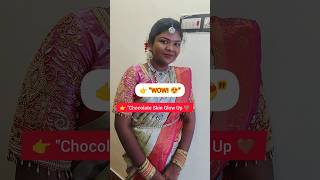 Chocolate Skin Beauty Glow-Up 🤎✨ | பூப்புனித நீராட்டு விழா மேக்கப் Transformation#short#viral#makeup