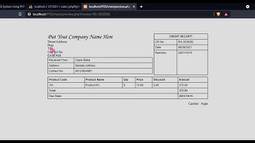 Point of Sale System using PHP/PDO DEMO