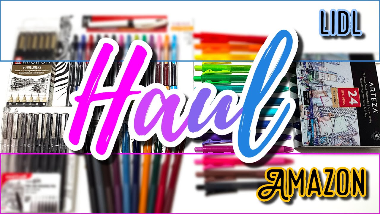 STATIONERY HAUL ❃ Acquisti di Cancelleria su AMAZON e LIDL! Penne Gel, Fineliners e molto altro...