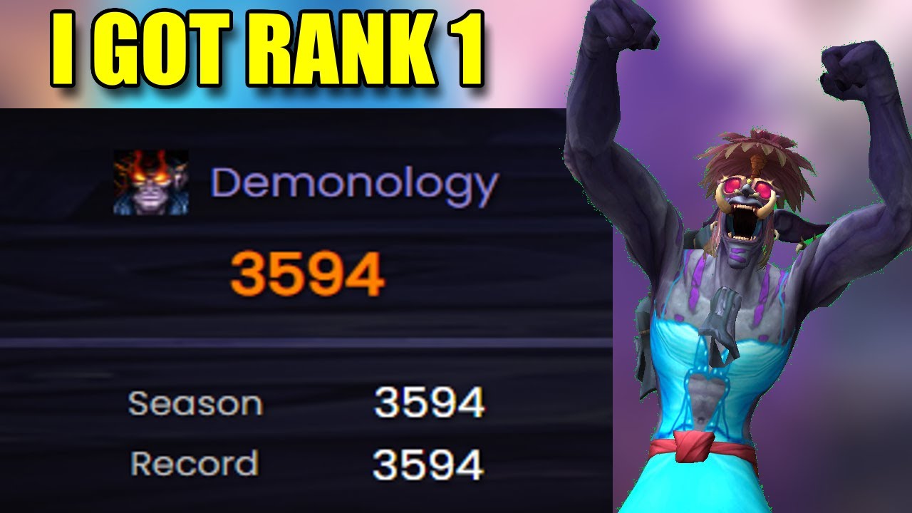 I GOT RANK 1 IN THIS SOLO SHUFFLE MATCH - 3594 DEMONOLOGY WARLOCK ...