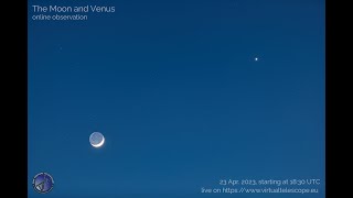 The Moon and Venus: online observation – 23 Apr. 2023