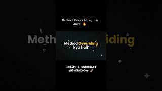 Method Overriding in Java 🔥 | 10 Sec Java Interview #shorts #bluffycoder #java