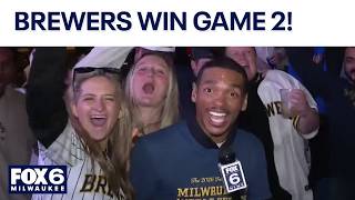 World Series: Brewers win Game 2, Milwaukee fans celebrate | FOX6 News Milwaukee