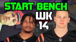 Start Bench Fantasy Football Advice Show | Week 14