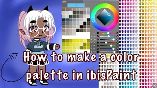 How to make a color palette in ibisPaint