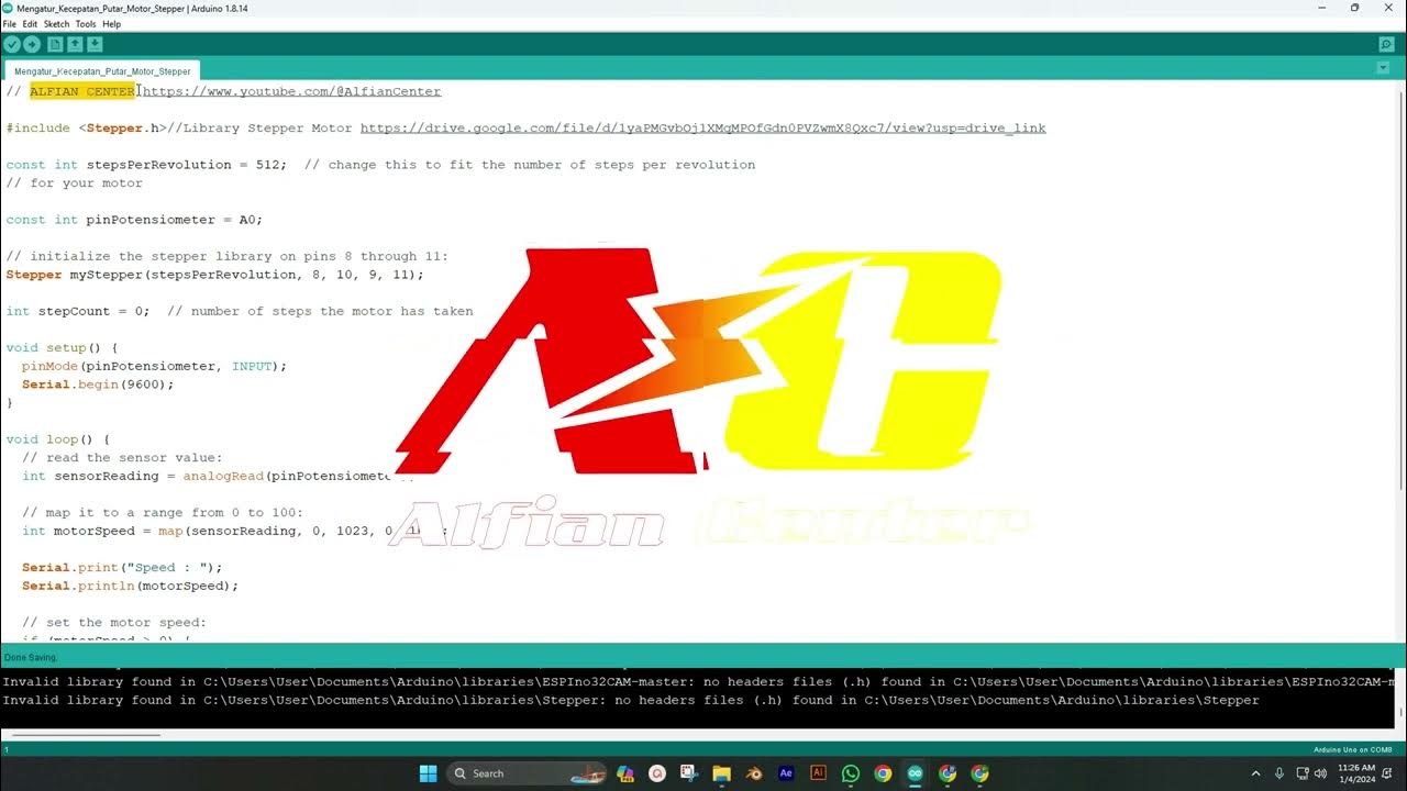 Tutorial Arduino Project 26 - Mengatur Kecepatan Motor Stepper 28BYJ-48 ...