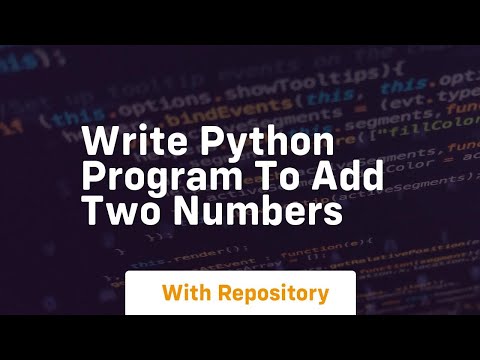 write python program to add two numbers