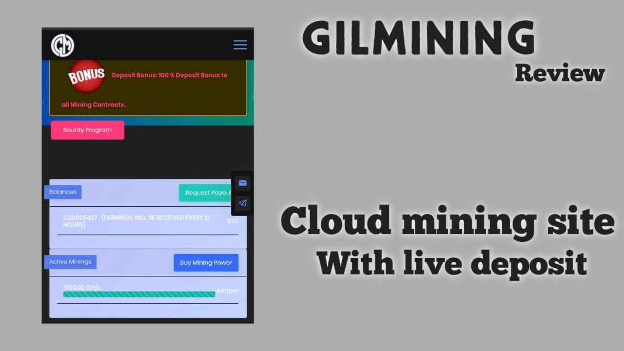 Gilmining update +live deposit | cloud mining site | REVIEW 2020