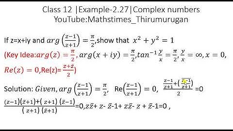 class 12 | Example-2.27 | complex numbers|K.Thirumurugan