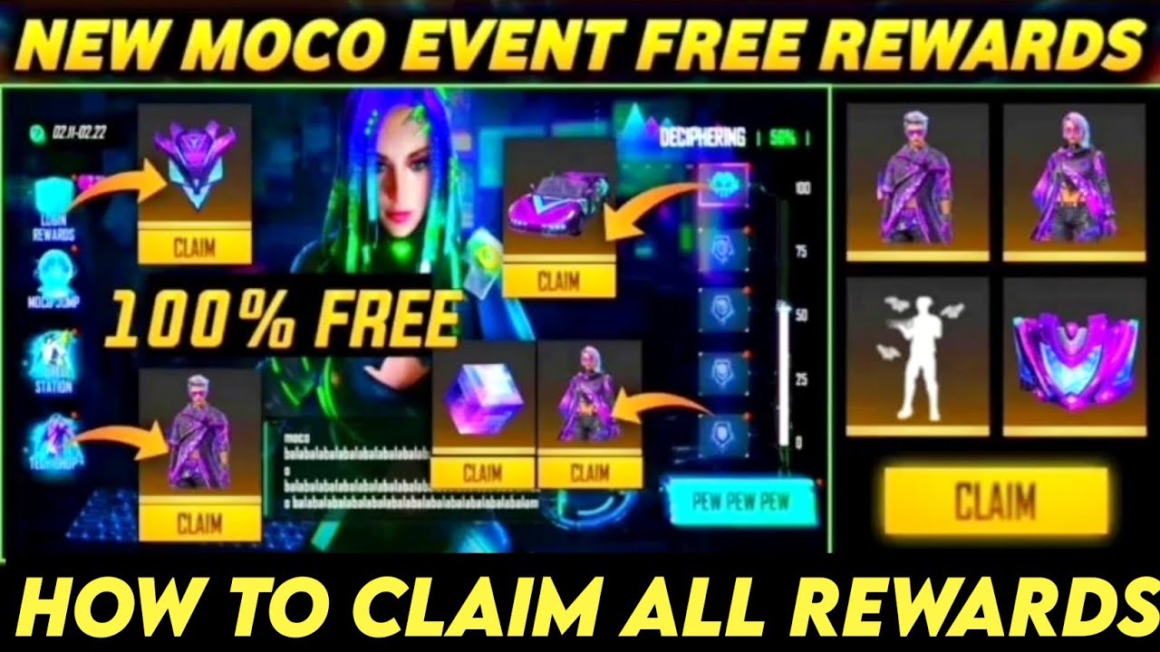 How To Get  All MoCo Free rewards | Moco Event All Details | L2G | Free Fire