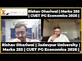 Rishav Dhariwal | Marks 255 | CUET PG Economics Entrance Coaching | MA Economics Entrance Coaching |