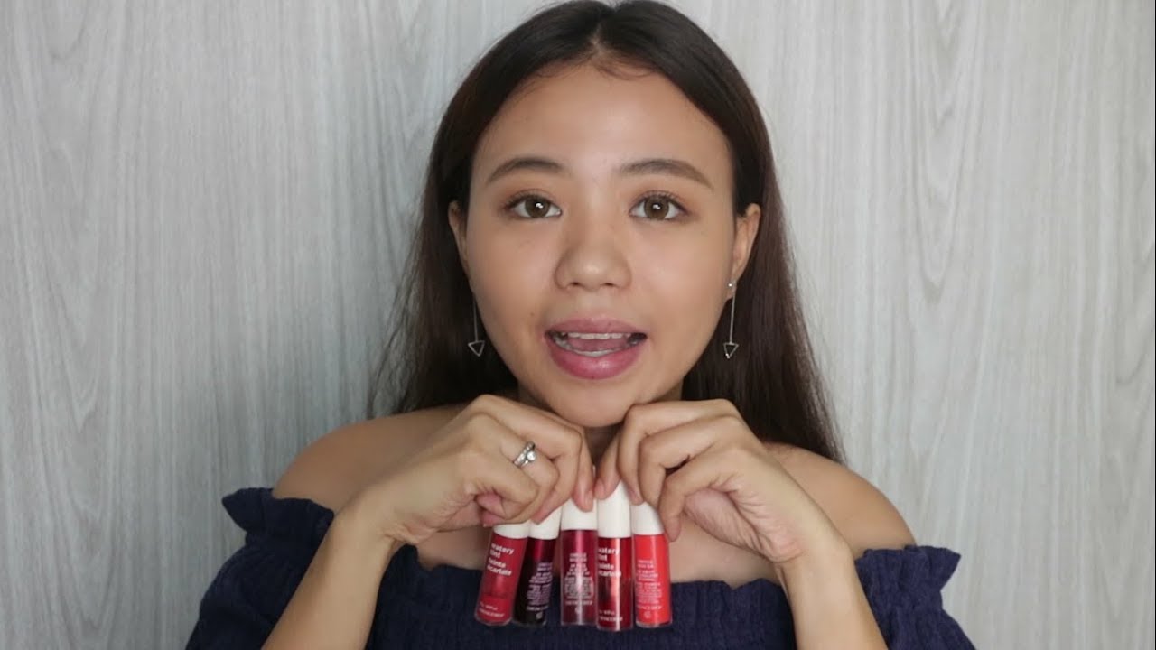 THE FACE SHOP WATERY TINTS REVIEW (5 SHADES)