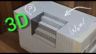 كيف ترسم الدرج 3D خداع البصر