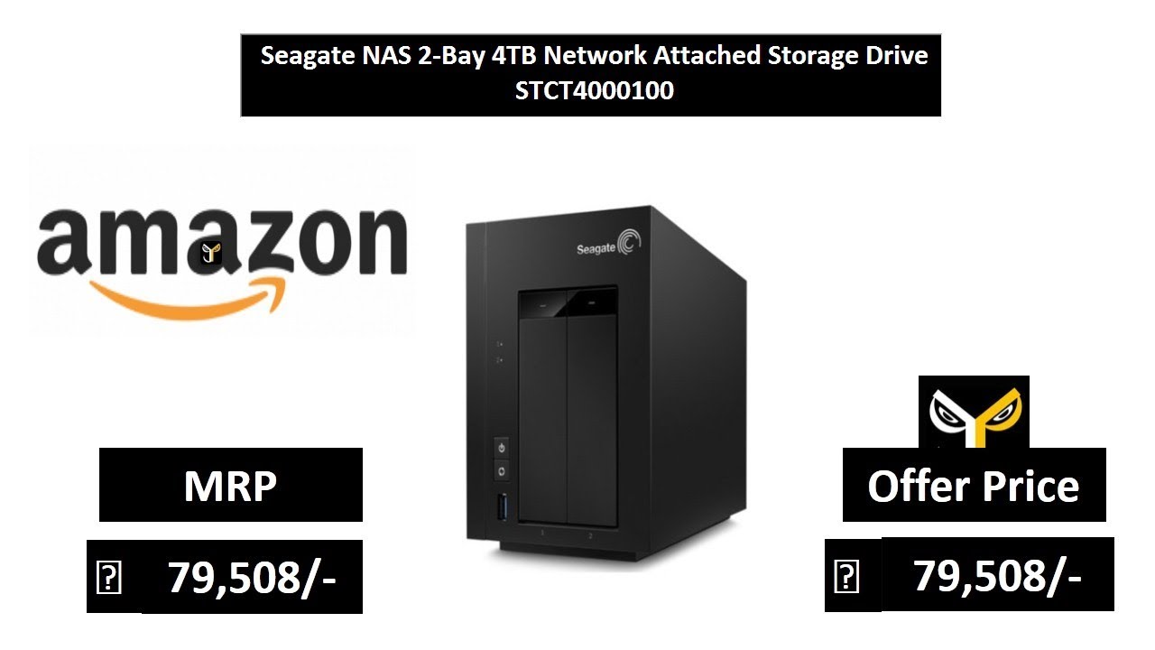 Seagate NAS 2-Bay 4TB Network Attached Storage Drive STCT4000100
