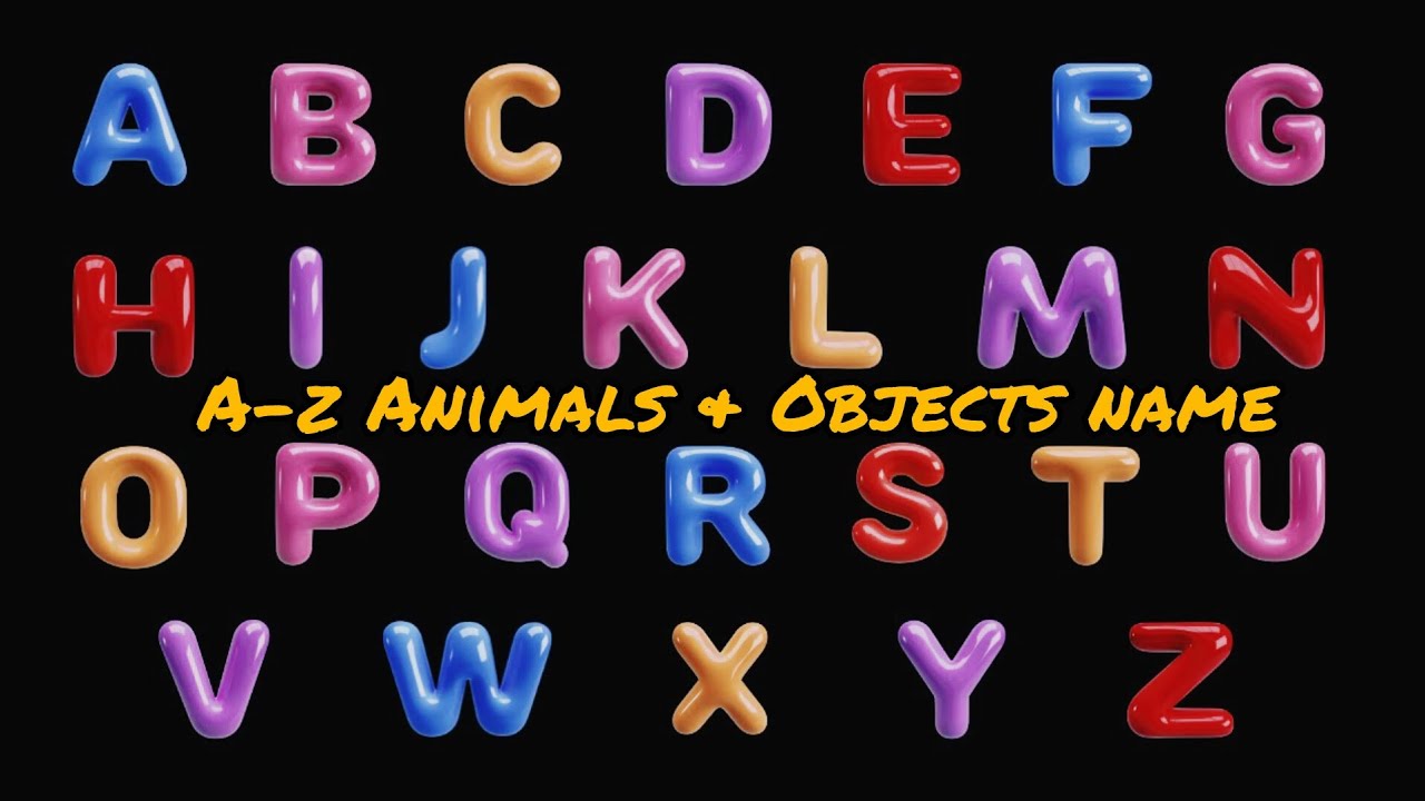 Изучение алфавита для малышей | Карточки с изображениями животных и предметов