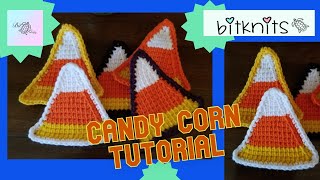 Easy Tunisian Crochet Candy Corn Applique Tutorial
