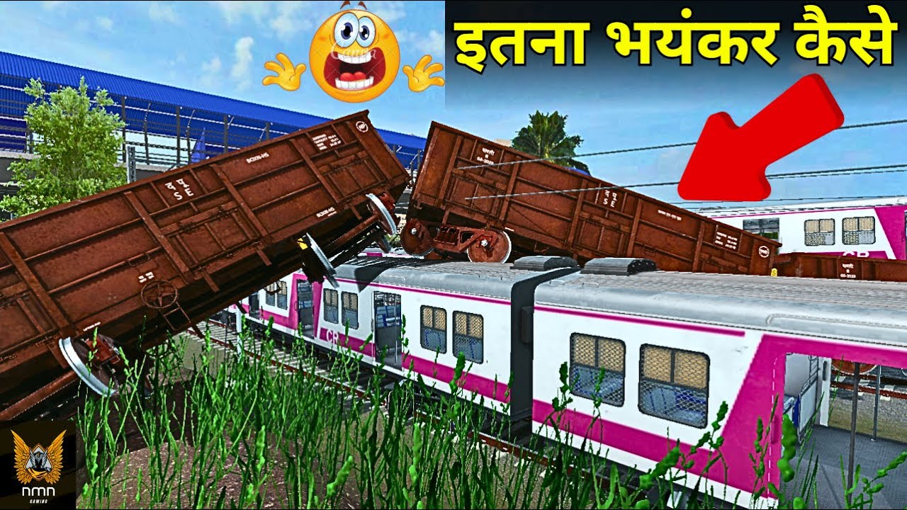 Station ke paas maalgadi doosri train par chad gayi 😱| rg train tech demo accident 