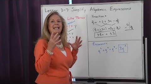 Math 6 Lesson 3 7 Simplify Algebraic Expressions
