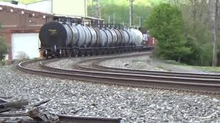 CSX Q370 with LTEX 1545 MP15DC Switcher and a Coke train in Rittman OH