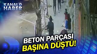 Bina Yıkımında Başına Beton Düşen Çocuk Can Verdi O Anlar Kamerada...