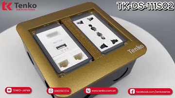 Ổ Cắm Điện Đôi 3 Chấu Âm Sàn Tích Hợp Cổng LAN, USB và HDMI Tenko TK-DS-111S02 I Tenko.com.vn