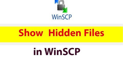 How to show Hidden files in Winscp | #winscp
