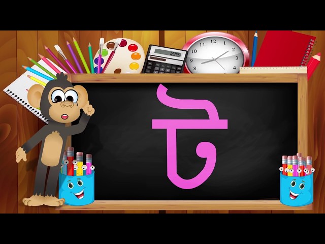 Bangla Alphabet বাংলা ব্যঞ্জনবর্ণ  [ ক থেকে ঁ ] Bangla Cartoon 2019 class=