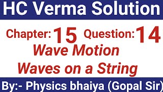 H.C. Verma Solutions - Wave Motion and Waves on a String - Chapter 15, Question 14