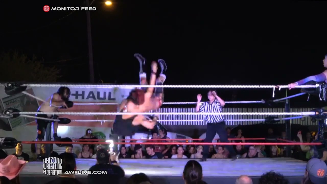 Aerospace vs Ram Rock & Chuco Bumm - AWF Slampede 7-29-2023 (Monitor Feed)