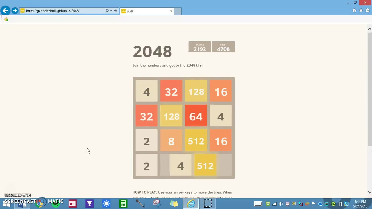 Vencendo no Game 2048  Matemática Rio 