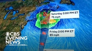 Hurricane Lee, now a Category 2 storm, moves towards New England