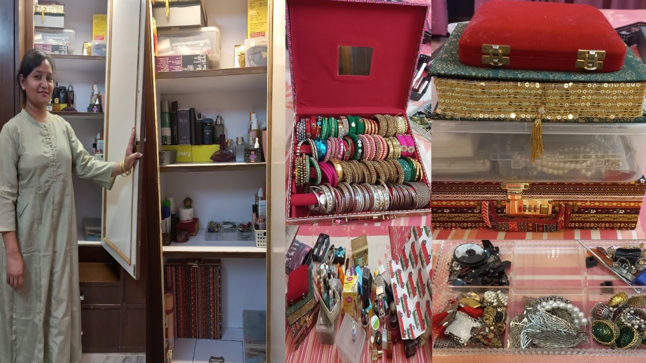 Dressing Table organization||ड्रेसिंग टेबल नया हो गया||Arranged Everything in small space
