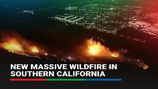New massive wildfire breaks out in southern California amid strong winds