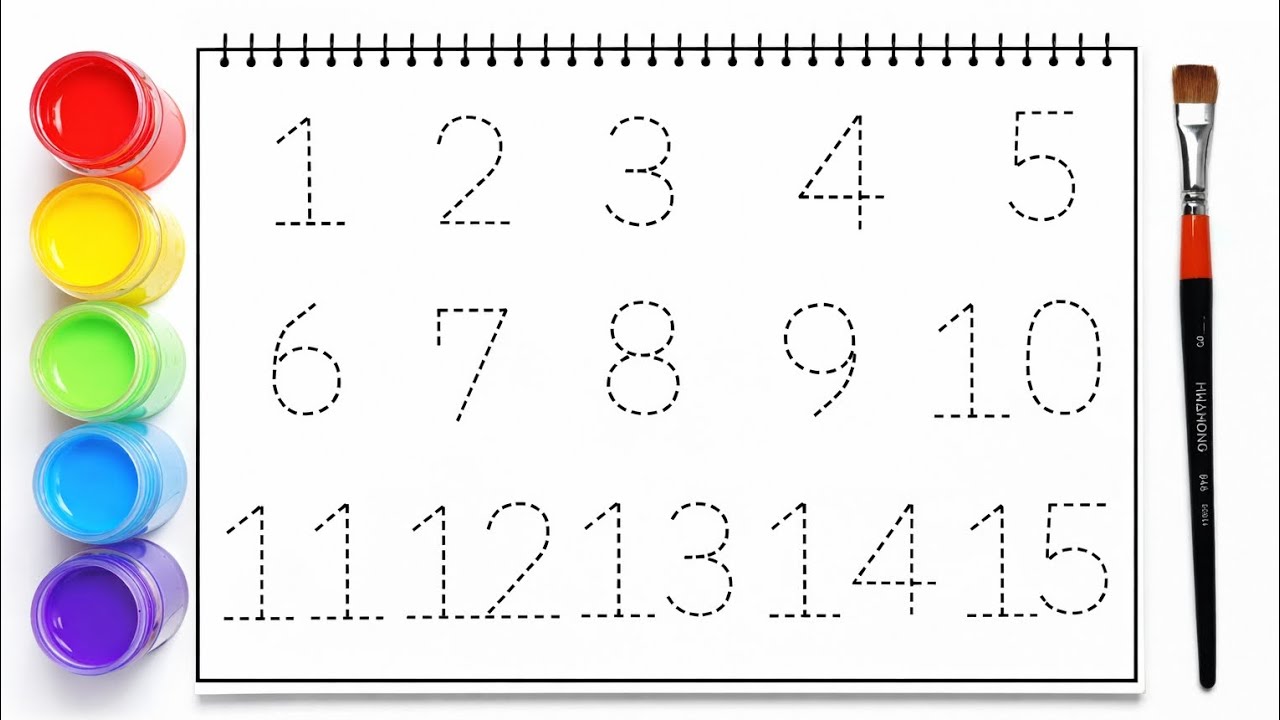 12345 | Numbers | 1234 Number Names | 1 to 15 counting | 12345 learning ...