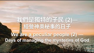 2025/8/24 我們是獨特的子民 (2)—經營神奧秘事的日子 | 史守微牧師