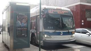 MTA NYCT: 2011 NFI XD40 #4840 on the B12 to Lefferts Gardens departing Alabama Av/Fulton St