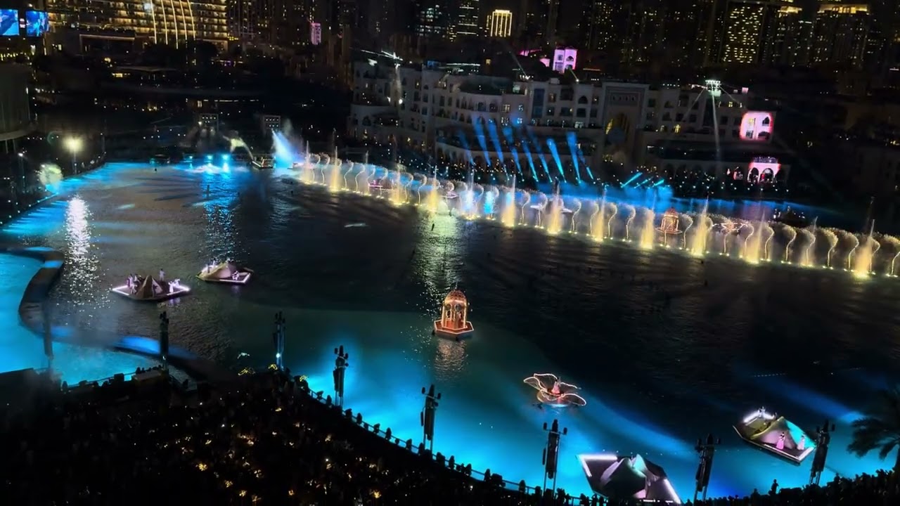 NYE water fountain in Dubai 