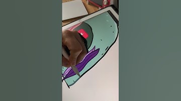 Cute Kawaii Sticker Drawing on Procreate #shorts