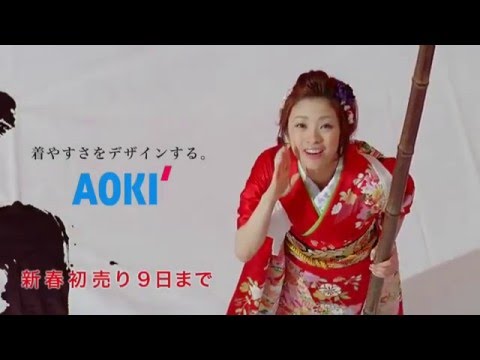 Ueto Aya , AOKI menswear Aoki "washable suit woman" and "first sale" commercial