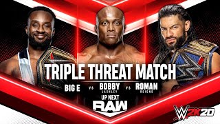 Roman Reigns Vs Bobby Lashley Vs Big E ( WWE 2k20 )