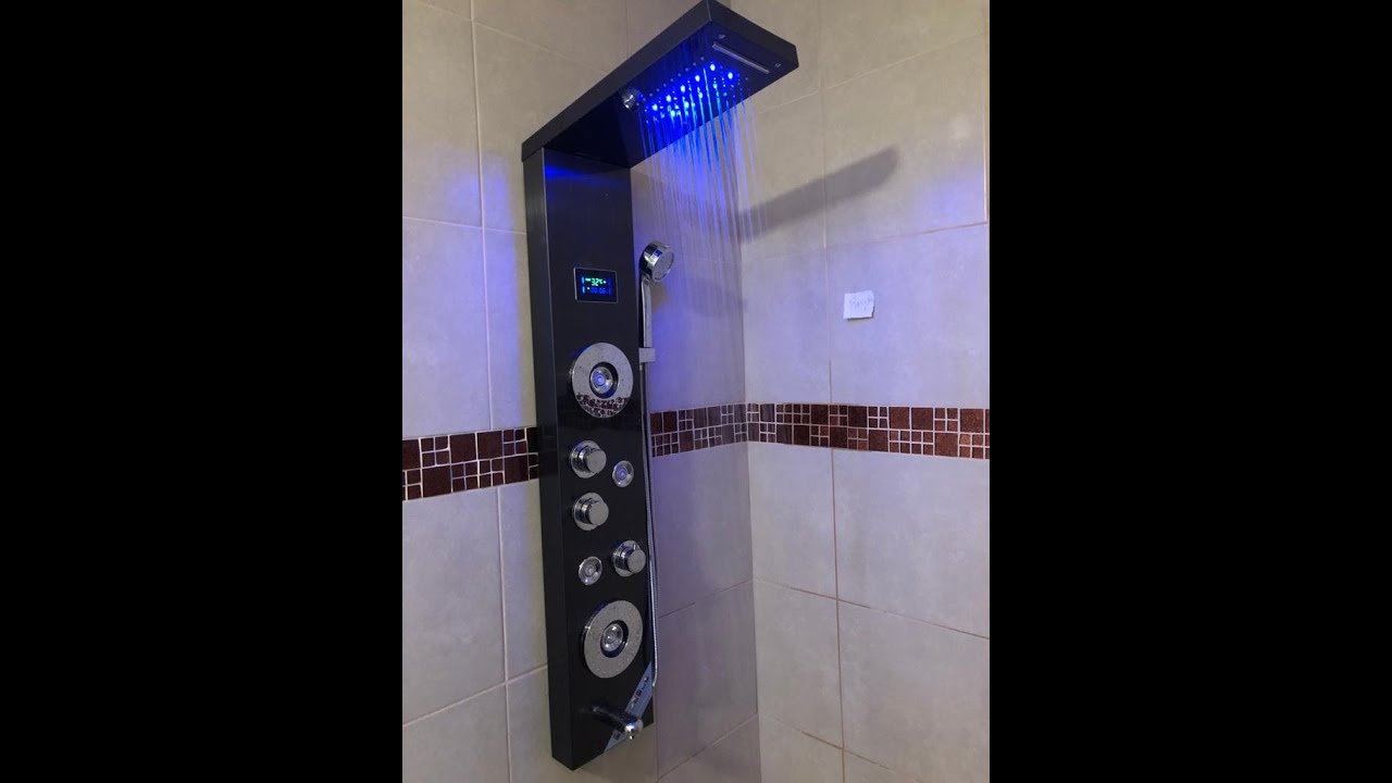 Como funciona columna de ducha escocesa moderna hidromasaje. - YouTube