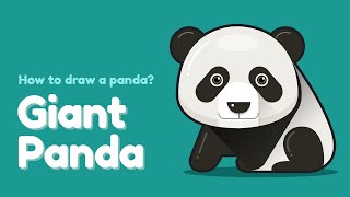 How to draw a panda - Giant Panda? Easy and simple drawing | Animal character design tutorial
