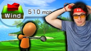 What happens when you Golf in 510MPH WINDS? (Wii Sports Resort Storm Island)