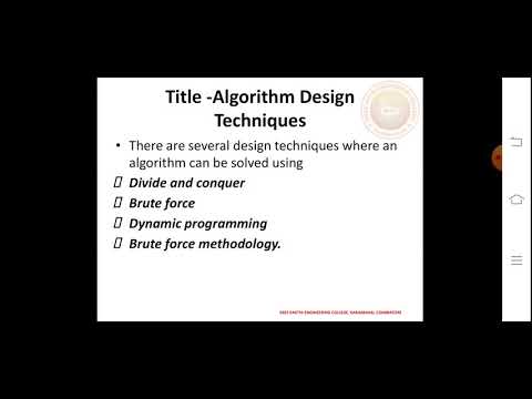 Algorithm Design Techniques