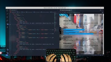 asmr programming -  Modern Resume Page UI Design - no talking